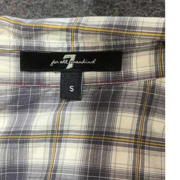 7 For All Mankind Plaid buttondown shirt. size Small. - Picture 2 of 4